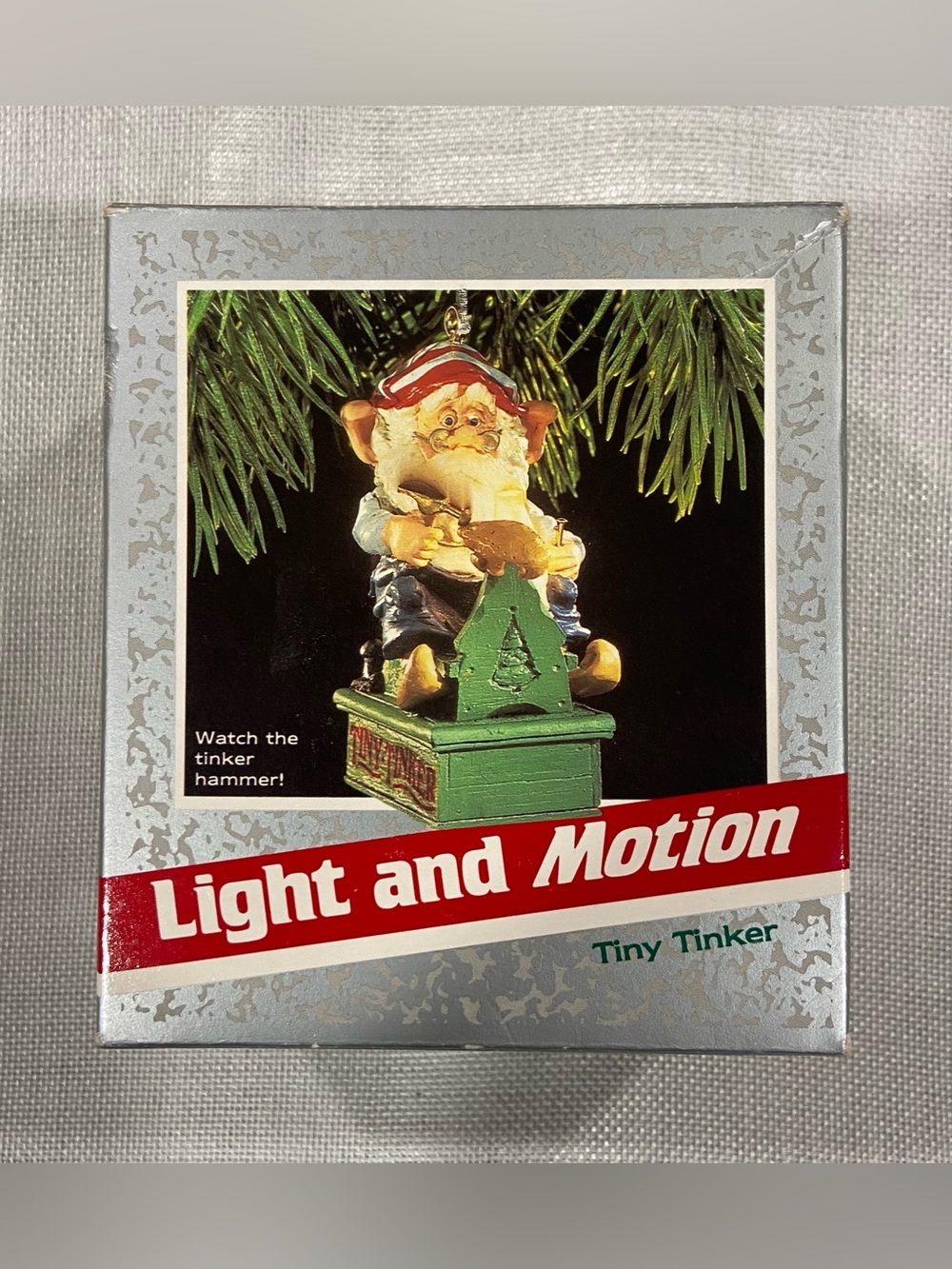 Vintage 1989 Hallmark Keepsake Ornament Tiny Tinker w/ Light & Motion